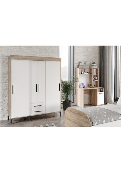 Ildır Cocuk Odası Takımı Tamamı Mdf Flora ve Beyaz fırsatları