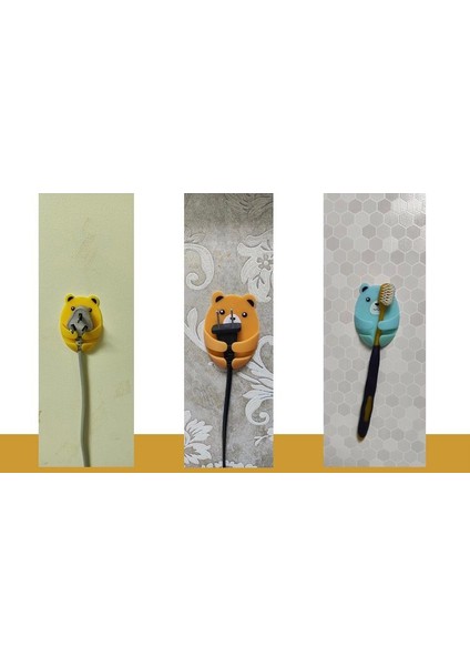 May’s Nest Sevimli Hayvan Figürlü Fiş Tutucu Askı – 4’lü Yapışkanlı Duvar Askısı Seti (Delmeden Montaj, Renkli ve Dayanıklı) fiyatları