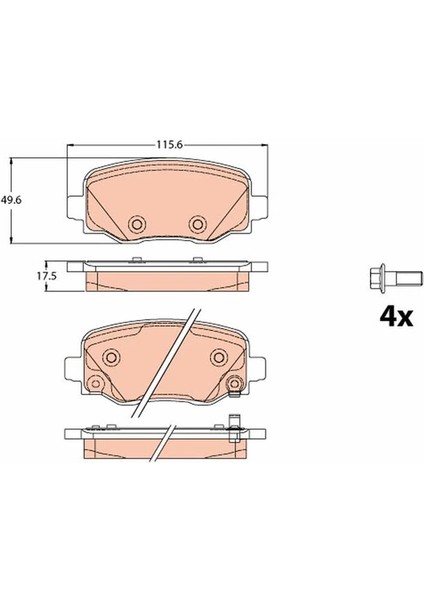 ARKA FREN BALATASI FIAT 50010 2014 JEEP RENEGADE 2014 COMPASS 2020 ALFA ROMEO TONALE 2022 1.3D MTJ 1.3TB 1.4 1.6D MTJ 1.6E-TORQ 2.0D MTJ 77367145 77367417 77369350