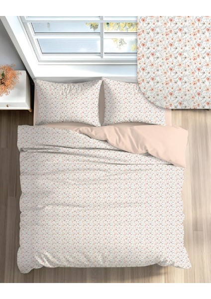 Çift Kişilik Ranforce Nevresim Takımı Fiorina Somon