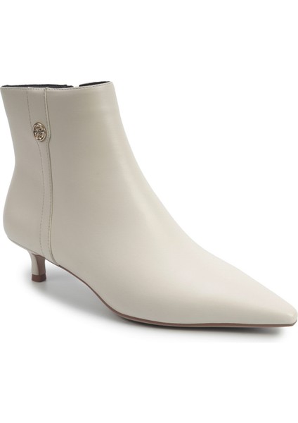 Shalın 5pr Kırık Beyaz Kadın Topuklu Bot fiyatları