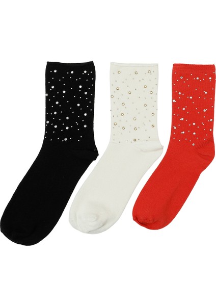 Tas 3 Lu Skt-W 5pr Kırmızı Kadın Soket Çorap
