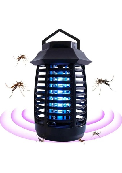 Tutma ve Asma Saplı Ledli Sinek Makinası 2W Sinek Öldürücü Uv Mor Işıklı Aparat (5148)