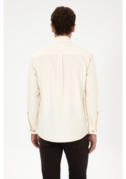 Erkek Krem Gömlek Desenli 50315915-VR071 indirimleri