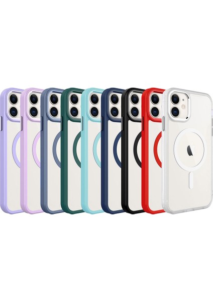 Apple iPhone 11 Kılıf Wireless Şarj Özellikli Zore Krom M-Safe Silikon Kapak fırsatları