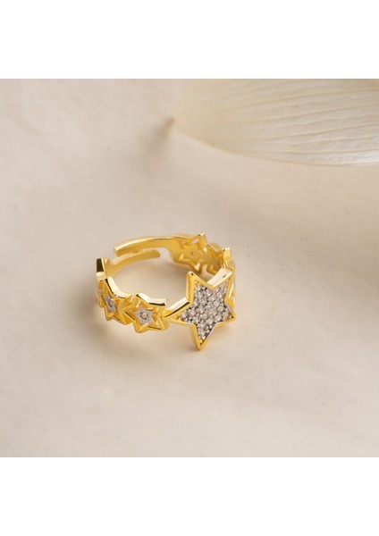 925 Ayar Gümüş Ayarlanabilir Yıldız Yüzük fiyatları
