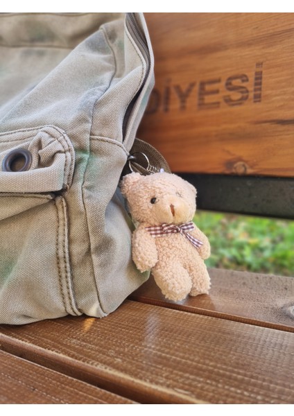 Peluş Ayıcık Anahtarlık -Açık Kahverengi - Rotaly