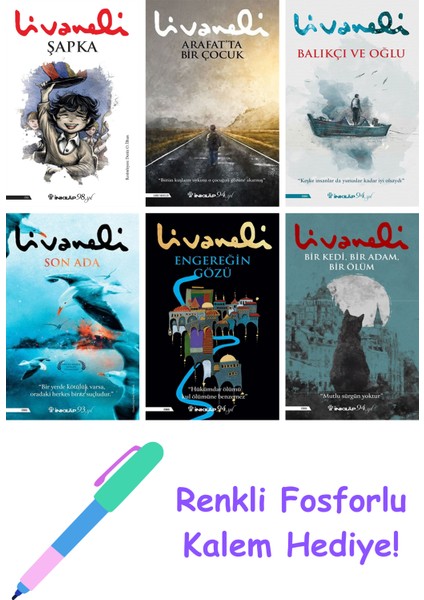 Zülfü Livaneli 6 Kitap Seti + Fosforlu Kalem Hediye