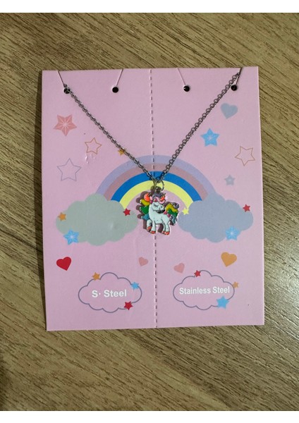 Unicorn Renkli Sevimli Çocuk Kolyesi fırsatları