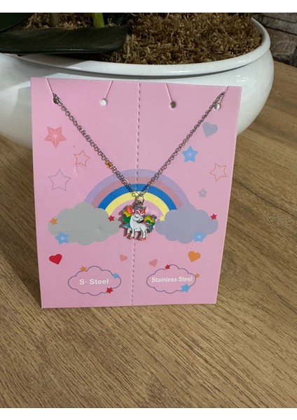 Unicorn Renkli Sevimli Çocuk Kolyesi indirimleri
