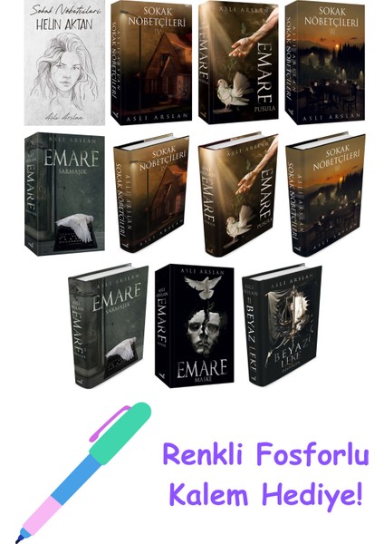Aslı Arslan 11 Kitap Seti + Fosforlu Kalem Hediye