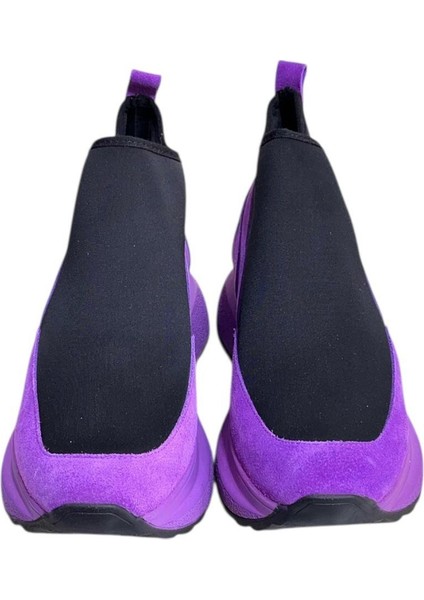 Mor Hakiki Deri Süet Strech Yüzlü Bilekte Sneaker fiyatları