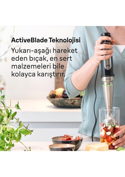Multiquick 7 Mq 7075X El Blenderi, Activeblade Teknolojisine Sahip Çıkarılabilir Paslanmaz Çel modelleri