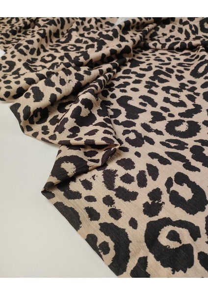 Leopar Desen Irmak Örme Jarse (En 150 cm x Boy 160 Cm)