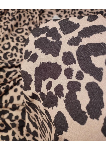 Leopar Desen Irmak Örme Jarse (En 150 cm x Boy 160 Cm) modelleri