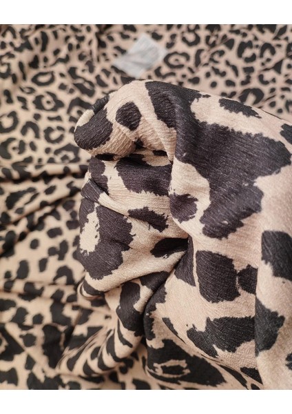 Leopar Desen Irmak Örme Jarse (En 150 cm x Boy 160 Cm) fırsatları
