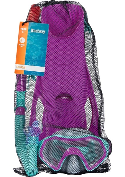 Crusader Paletli Gençlik 7+ Şnorkel Seti modelleri