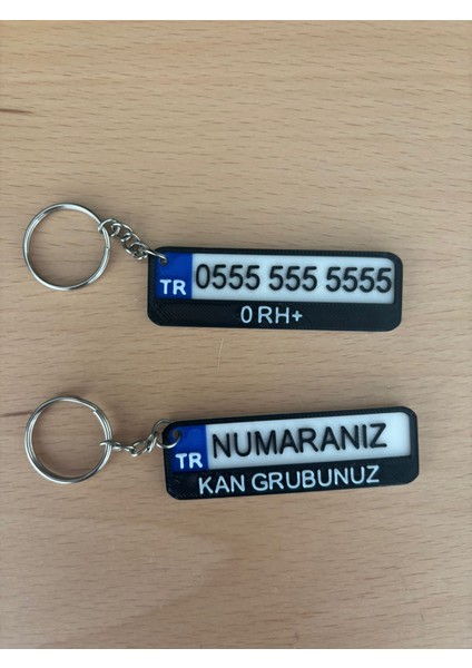 Kişiye Özel 3'lü Plaka Anahtarlık
