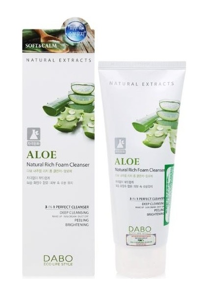 Aloe Özlü Yüz Temizleme Köpüğü Nemli ve Pürüzsüz Bir Cilt Aloe Natural Rich Foam Cleanser 180ML