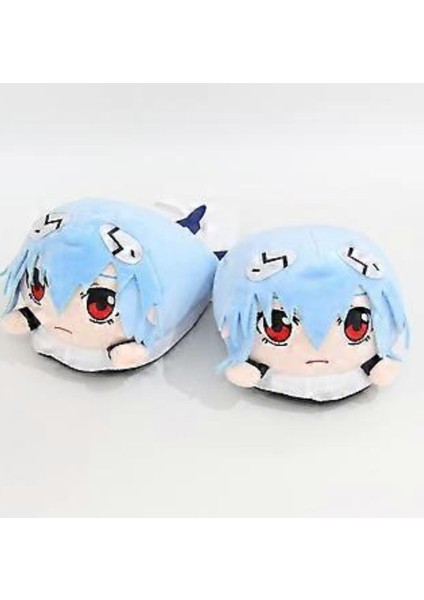 Karikatür Çift Ev Terlik Yeni Yüzyıl Evanjelik Asker Peluş Terlik Rei Ayanami Animasyon Sonbahar Kış Pamuk Terlik modelleri