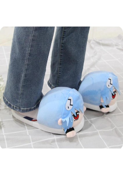 Karikatür Çift Ev Terlik Yeni Yüzyıl Evanjelik Asker Peluş Terlik Rei Ayanami Animasyon Sonbahar Kış Pamuk Terlik