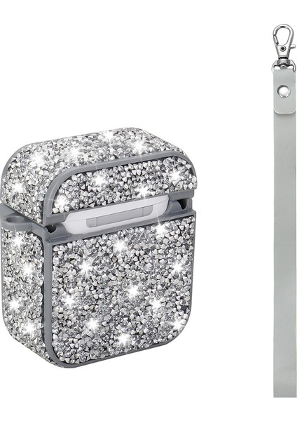 Airpods Uyumlu Kulaklık Kılıfı Bilek Askı Aparatlı Simli Airbag 45 Gümüş fiyatları