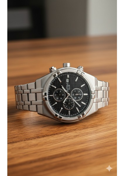 Jg. Polo Club Erkek Kol Saati Gümüş Renk, Siyah Kadran - Şık Metal Kordon, 2 Yıl Garantili fiyatları