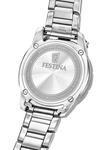 F20743/1 Quartz Çelik Gri Mavi Kadran 10 Atm 45 mm Erkek Kol Saati fırsatları