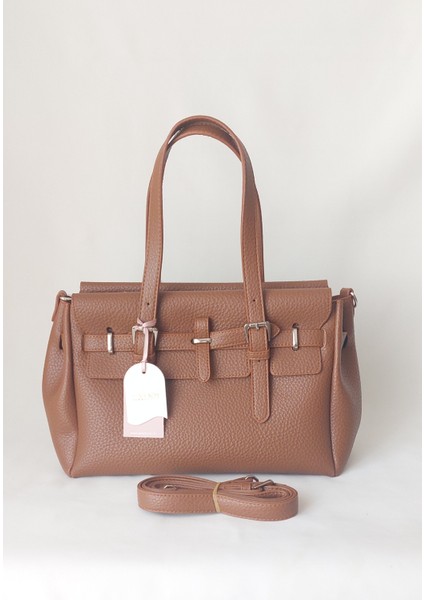 261AÇ316 Model Sarach Marka Taba Renk El ve Omuz Çantası