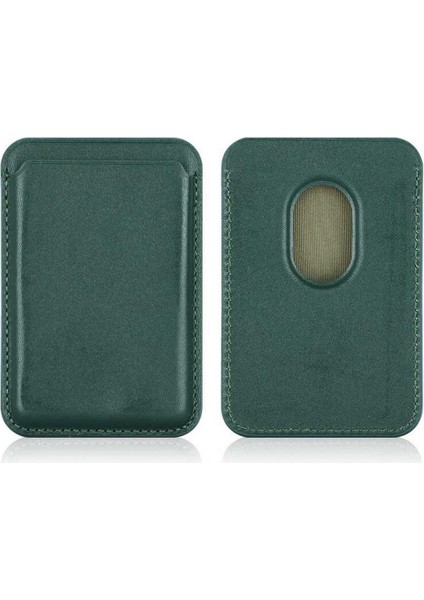 Apple iPhone 11 / 12 / 13 / 14 / 15 / 16 / 17 Serisi ile Uyumlu Deri Cüzdan Magsafe Kartlık