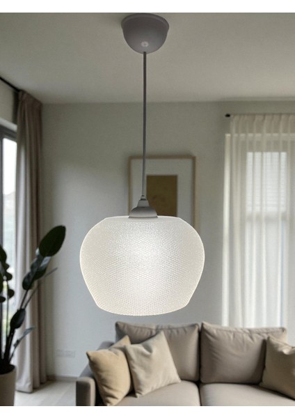 Şeffaf Beyaz Buz Desenli Modern Sarkıt Avize - Dekoratif Avize fırsatları