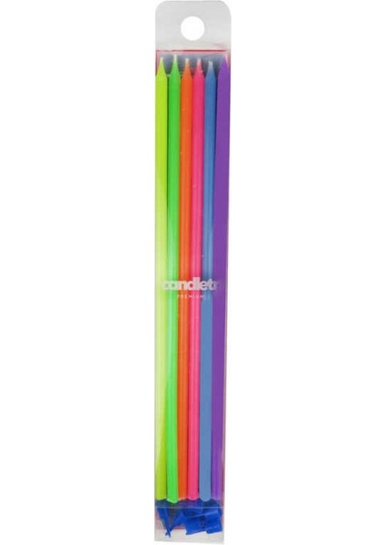 Mum Neon Renk 20 cm Rengarenk Pk:6