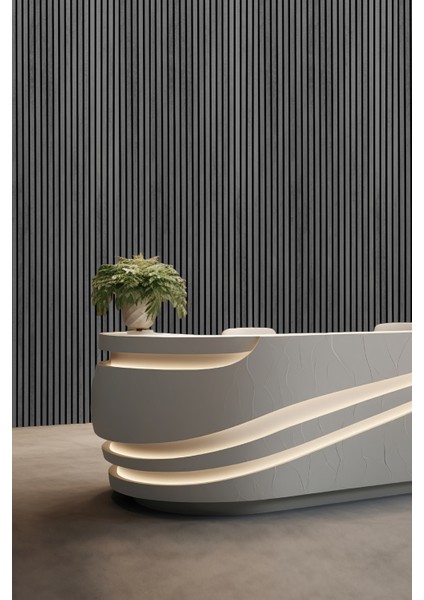 Mdf Ahşap Akustik Duvar Paneli 100X275 cm - Koyu Taş fiyatları