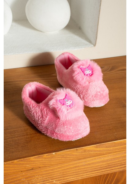 Kız Çocuk Panduf Ev Patiği Pamuk Astarlı Kuromi Figür Kışlık Yumuşacık Ev Kreş Ayakkabısı modelleri