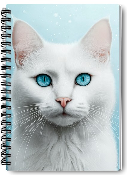 Beyaz Kedi Kış Temalı Tasarım Tel Spiralli 4'lü Hatıra, Günlük, Ajanda, Anı, Okul Defter Seti indirimleri
