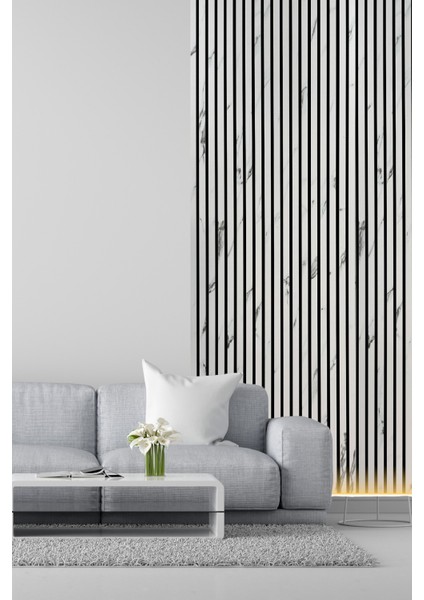 Mdf Ahşap Akustik Duvar Paneli 100X275 cm - Mermer (PVC) fiyatları