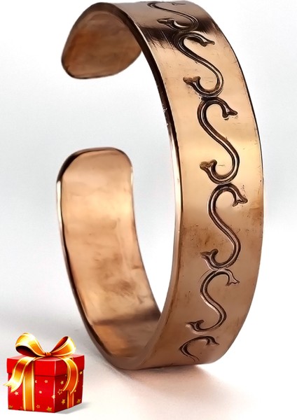 El Yapımı Ayarlanabilir Saf Bakır Bileklik Seti, Bakır Bilezik BB-311