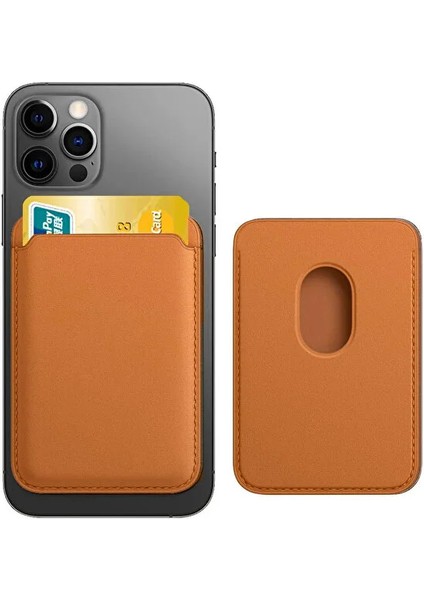 Apple iPhone 11 / 12 / 13 / 14 / 15 / 16 / 17 Serisi ile Uyumlu Deri Cüzdan Magsafe Kartlık indirimleri