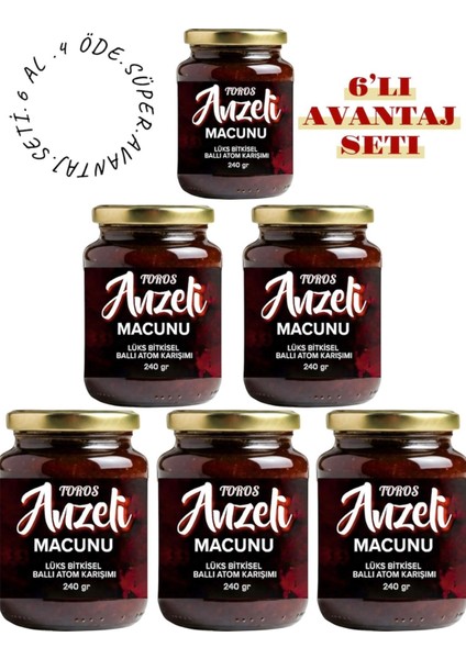 Anzeli Ballı Karışık Bitkisel Macun Güç ve Ginsengli 6 x 245 gr