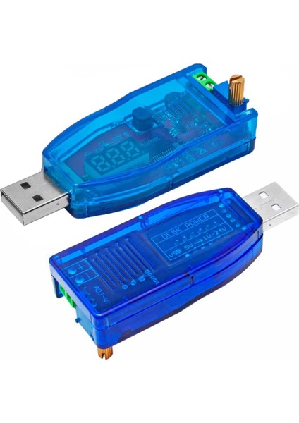 USB 5V Girişli 1-3.3-9-12-24V Dc-Dc Ayarlanabilir Voltaj Düşürücü ve Yükseltici-Yeşil LED