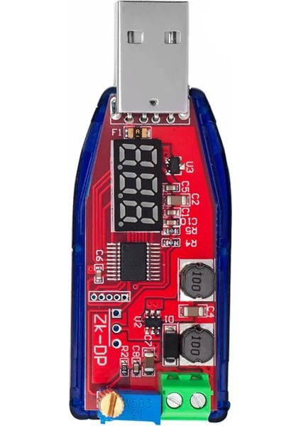 USB 5V Girişli 1-3.3-9-12-24V Dc-Dc Ayarlanabilir Voltaj Düşürücü ve Yükseltici-Yeşil LED modelleri