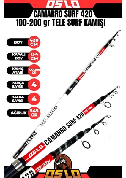 Camarro 420CM 100-200GR Kendo Azurro 6500 Surf Olta Seti modelleri