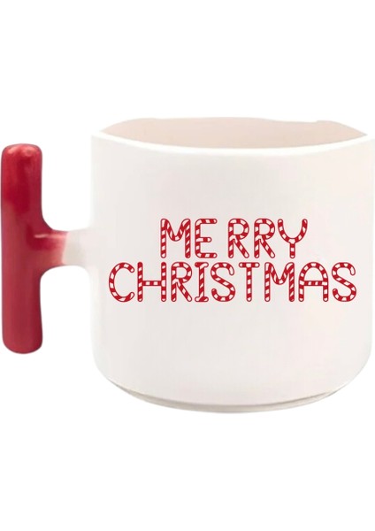 Yılbaşı Temalı Merry Christmas T Kulp Kupa Bardak