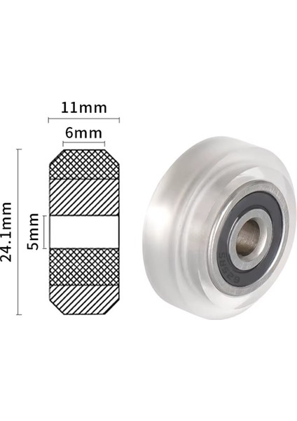 625ZZ Rulmanlı V Slot Teker-Beyaz fiyatları