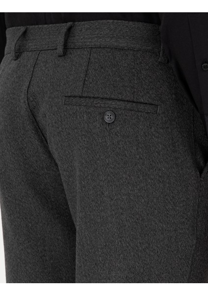 Erkek Antrasit Slim Fit Kumaş Pantolon 50292959-VR006