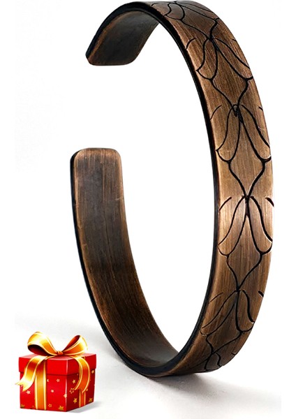 El Yapımı Ayarlanabilir Saf Bakır Bileklik Seti, Bakır Bilezik BB-309