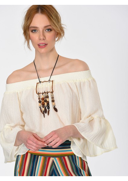 Omuzları Açık Bluz Kemik Y1913095_019 modelleri