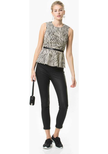 Zebra Desenli Deri Bluz Standart Renk K1859119_089 fırsatları