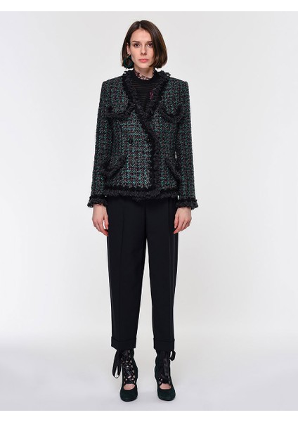 Paça Detaylı Yün Pantolon K.Lacivert K1912045_220 fiyatları