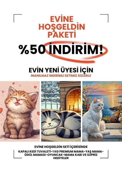 Evine Hoşgeldin Kampanyası(Ilk Kedi Sahiplenenler Için Özel Set)